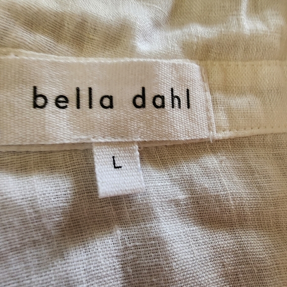 Bella Dahl Tie Hem Speckled Sleeveless Linen Top Size L NWT - Picture 9 of 15
